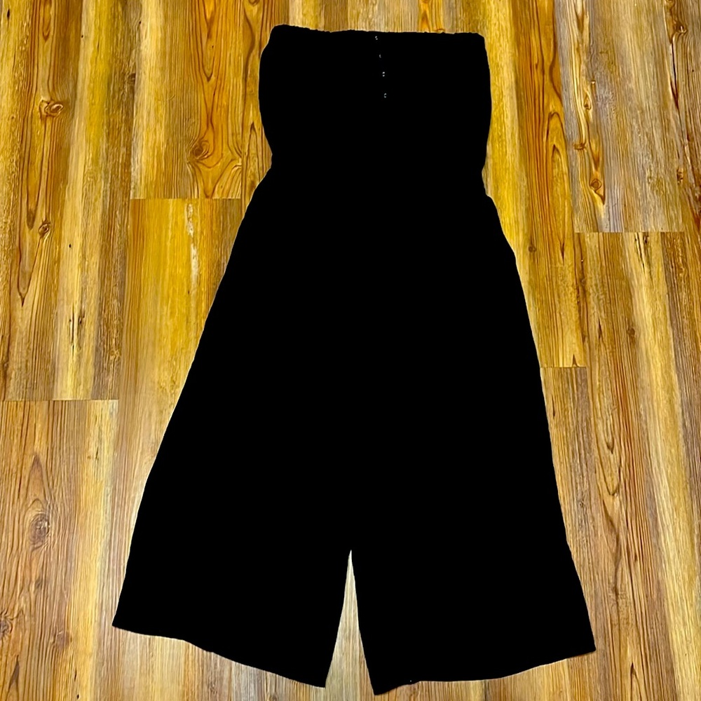 Naked Zebra Blake Strapless Wide Leg Capri Length Romper Size Small